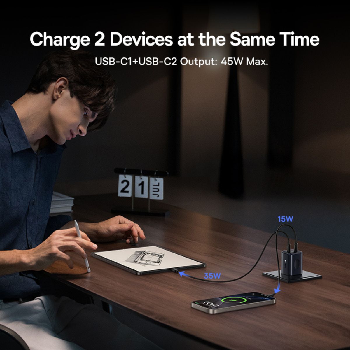 baseus-picogo-an13-45w-fast-charger-2-usb-c-gan-kompaktladeger-t image 8