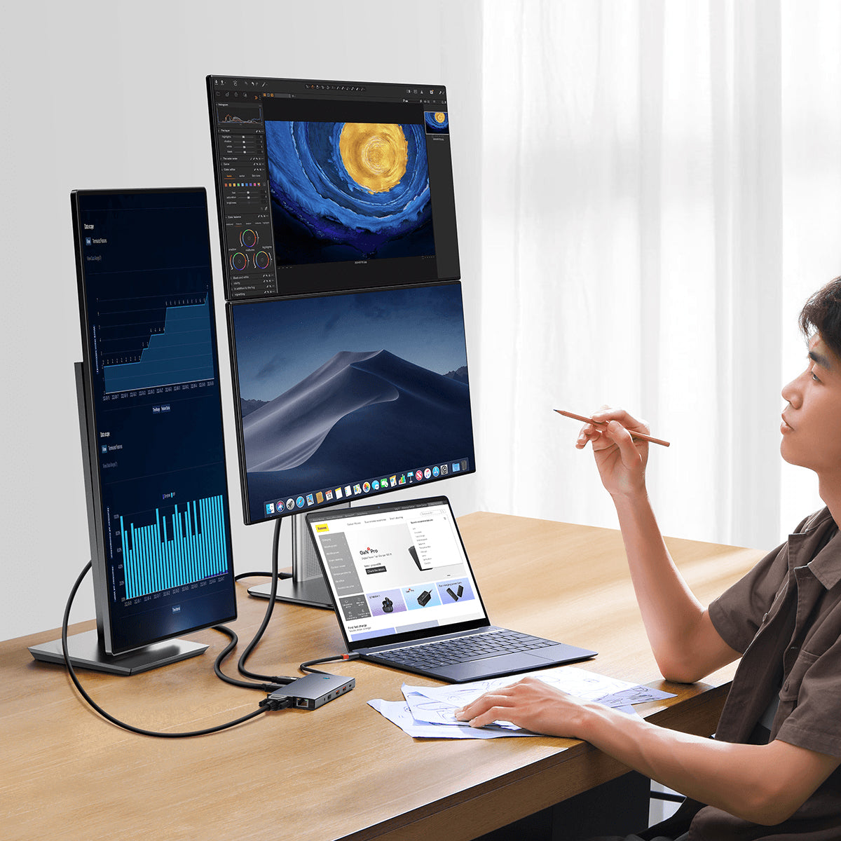 baseus-portaljoy-13-in-1-usb-c-dockingstation-mit-4k-120hz-triple-display-pd-100 image 8
