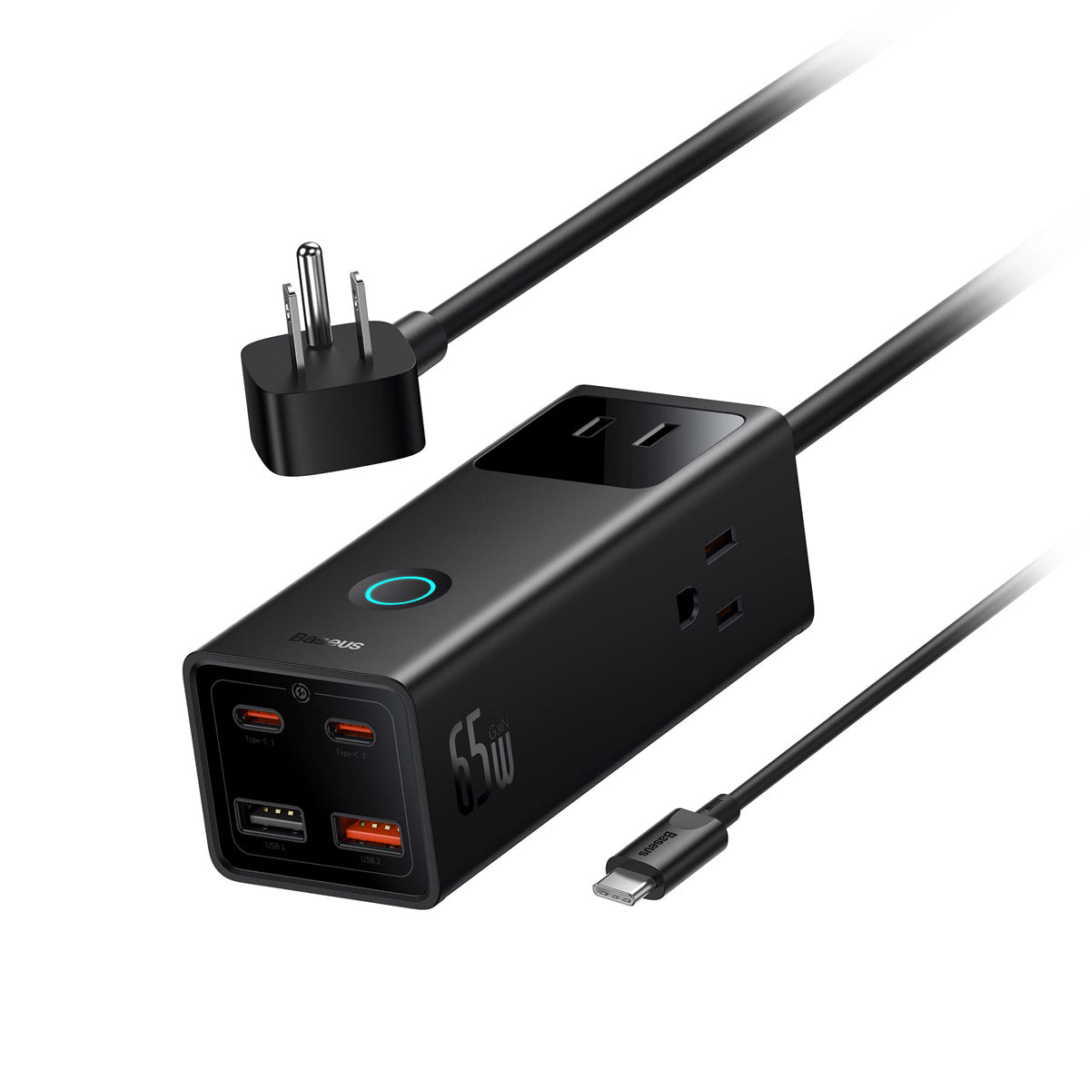 baseus-powercombo-pro-7-ports-steckdosenleiste-mit-65w-3x-ac-2x-usb-c-2x-usb-a-u image 1