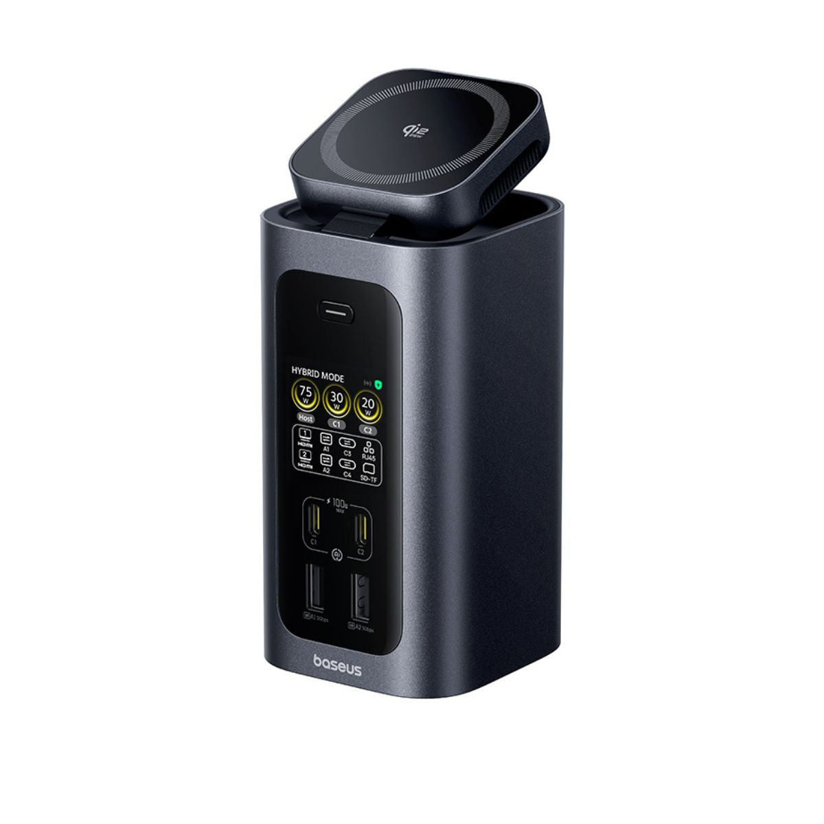 baseus-spacemate-rd1-pro-15-in-1-docking-station-qi-2-2-dual-4k-gan-smart-displa image 2