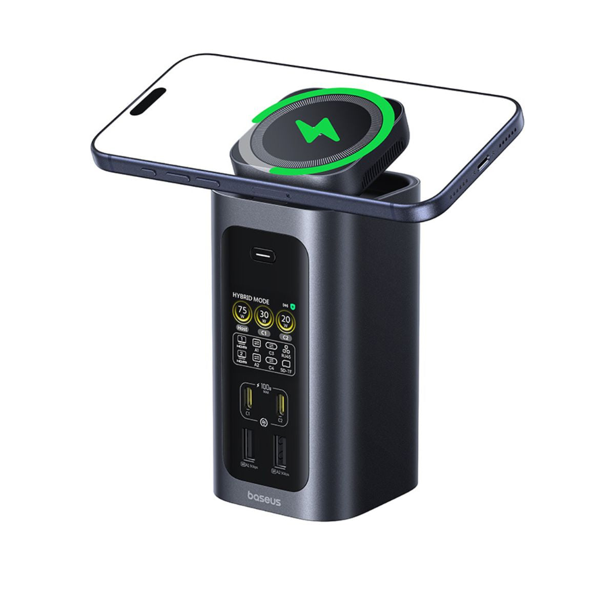 baseus-spacemate-rd1-pro-15-in-1-docking-station-qi-2-2-dual-4k-gan-smart-displa image 3