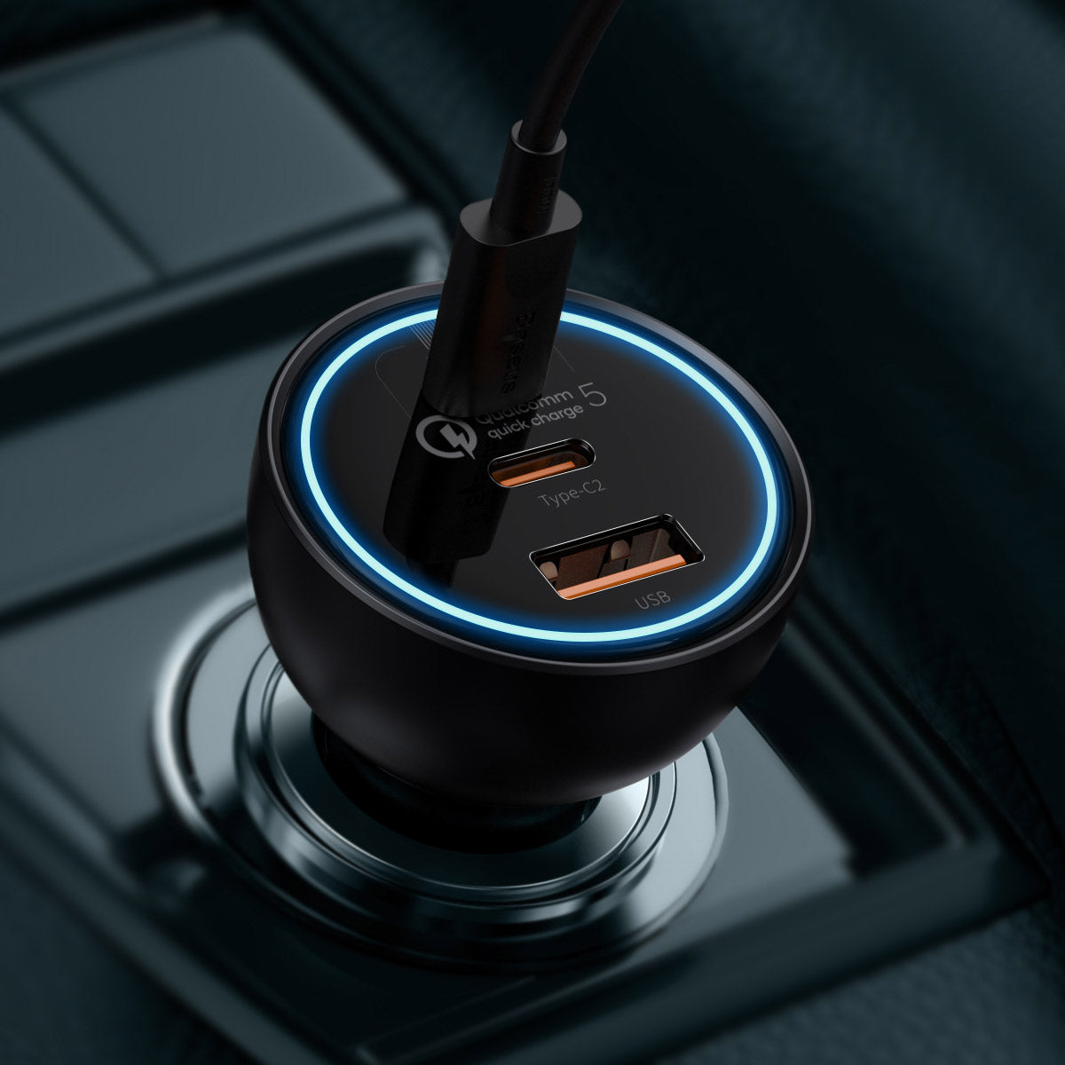 baseus-usb-c-autoladeger-t-160w-3-port-fast-car-charger-mit-100-w-usb-c-port image 8